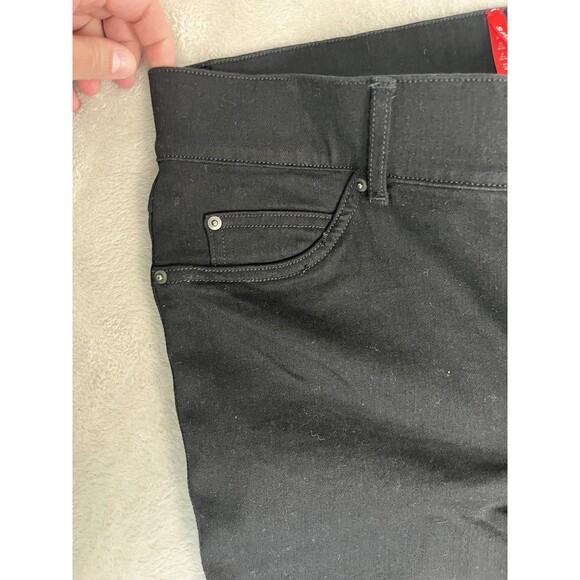 NWT Spanx Shape EveryWear Flare Jeans Size XL Petite Wide Leg Clean Black - Picture 7 of 9
